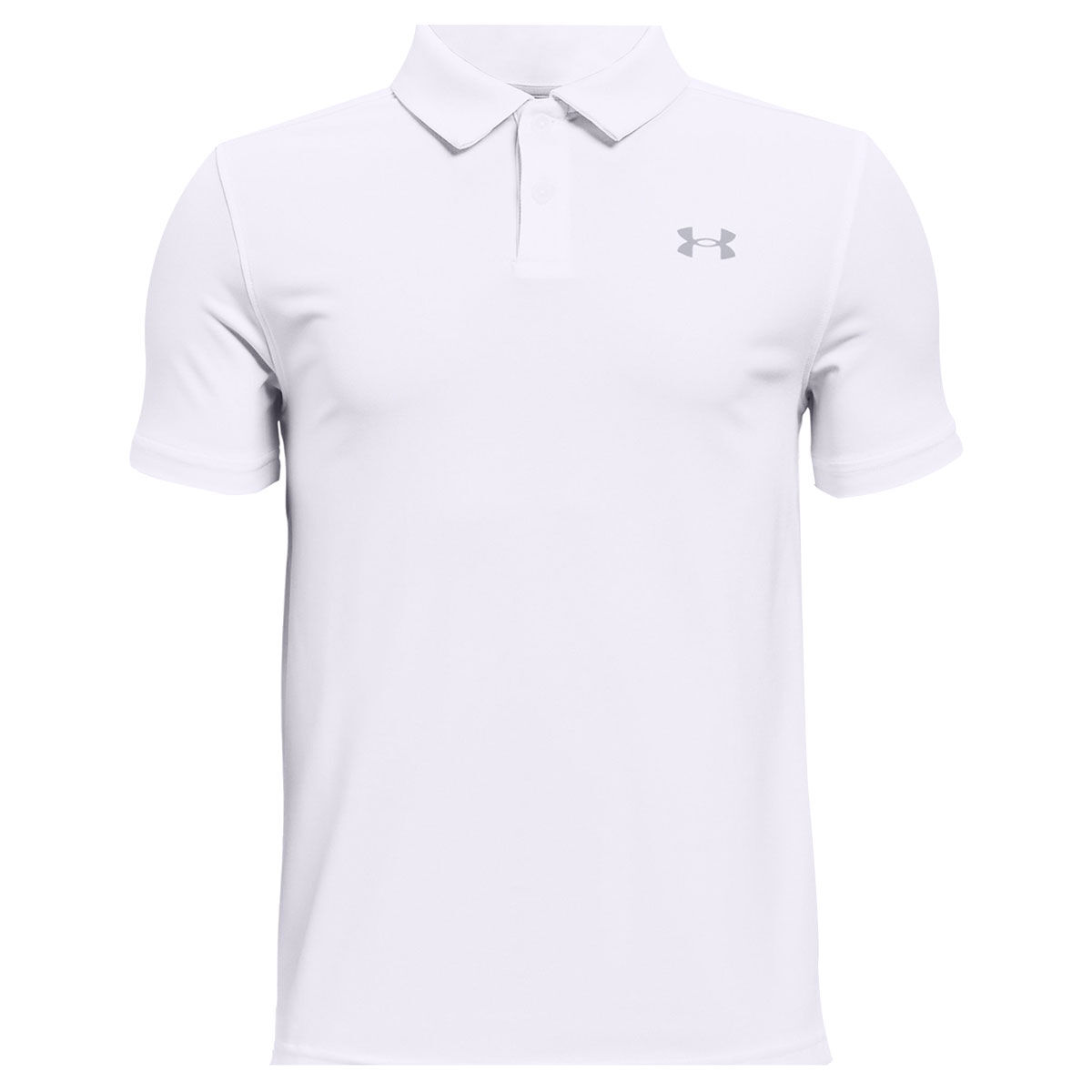 Image of Under Armour Junior Polo-Shirt Performance Unisex White/grey/grey 12-13 years | Online Golf